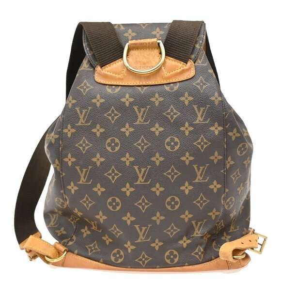 LOUIS VUITTON Montsouris GM Backpack Bag Monogram Leather Brown M51135 77FB766 main image 8